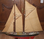Early Hand-crafted Bluenose Schooner Model