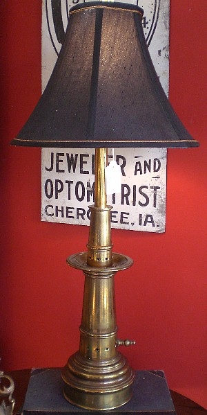 Architectural Brass Table Lamp