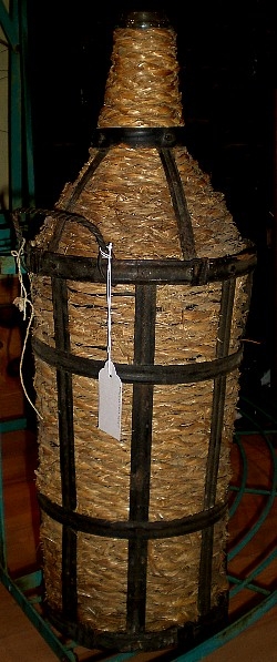 Straw and Strapwork Bound Ship’s Bottle