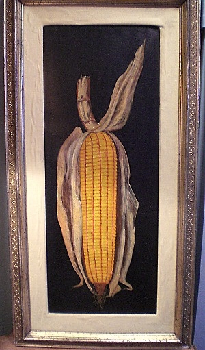 Oil on Panel of Ear of Corn