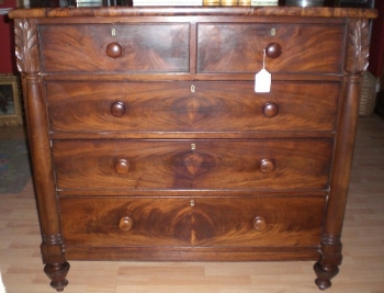Mahogany 2-over-3 Chest of Drawers, Probably Halifax