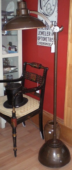 1940’s Industrial Lamp w/Weighted & Wheeled Base