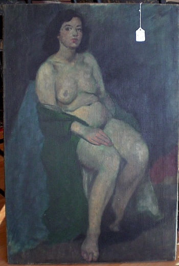 Oil On Canvas Nude Study