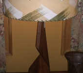 Mid-Century Teak “Origami” Table Lamp