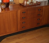 Danish Teak Tambour Door Sideboard