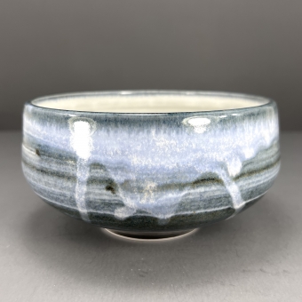 Beveridge White on Blue Bowl
