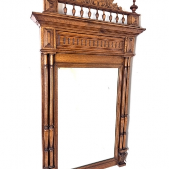 European Oak Hall Mirror