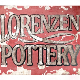 Lorenzens Pottery Studio Sign