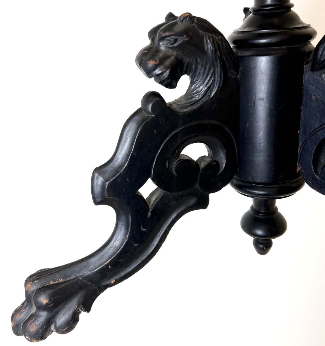 Ebonized Paw-Footed Table