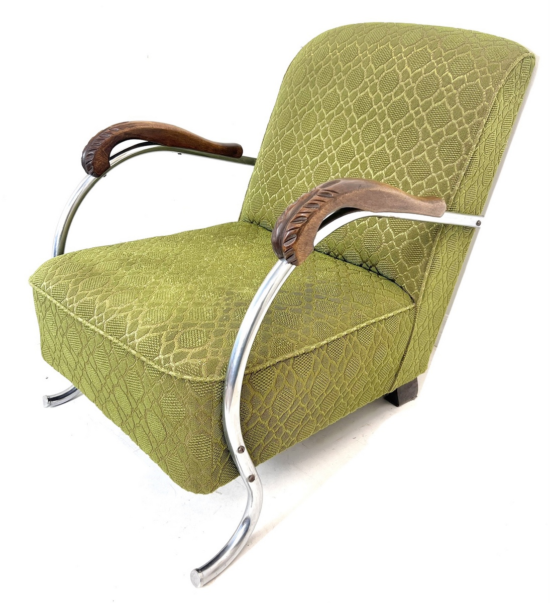 Art Deco Chrome Club Chair