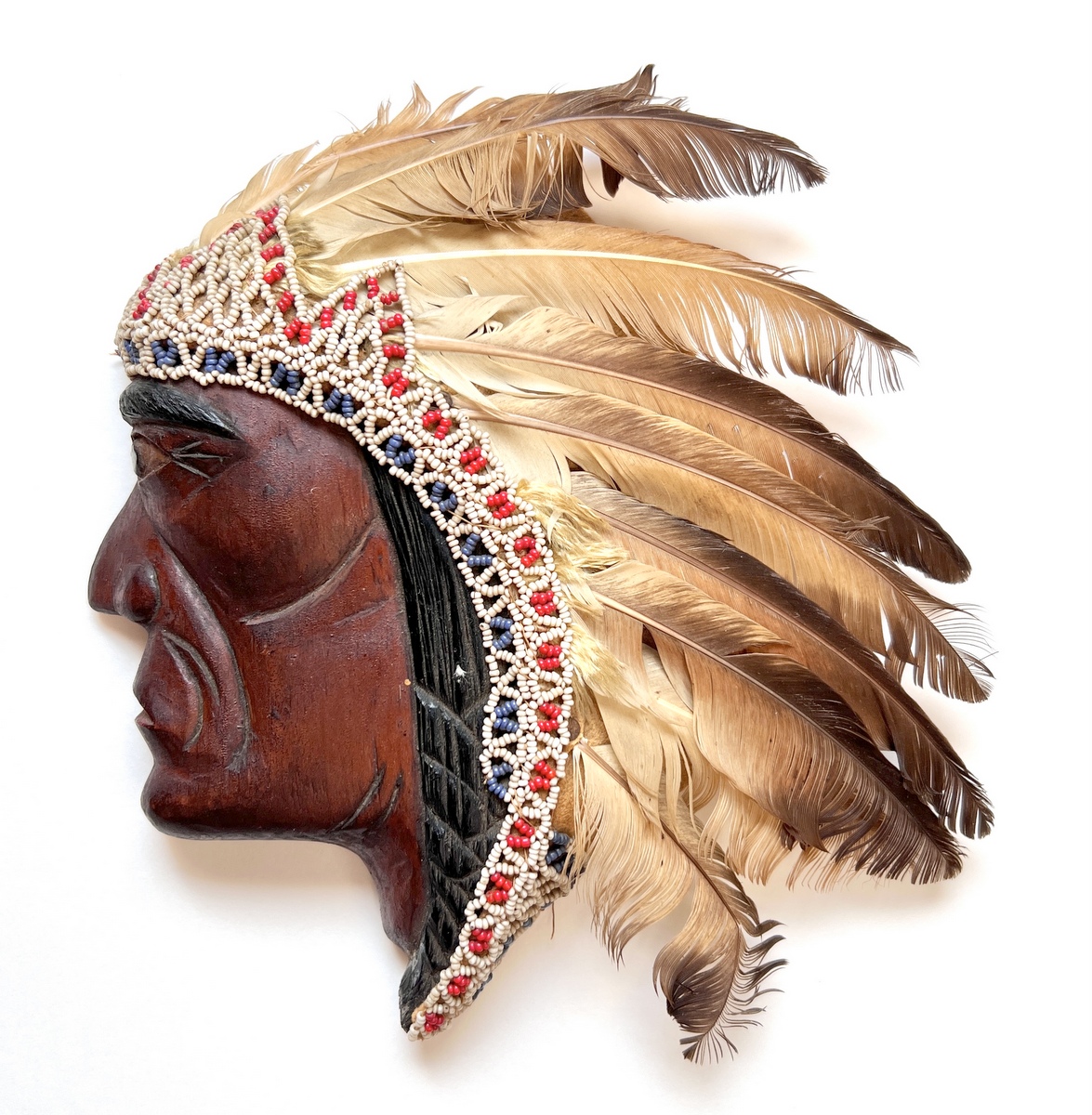 Carved Indigenous Chief Head